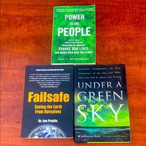 Set of 3 Environmental Books: Power to the People, Under a Green Sky, Failsafe